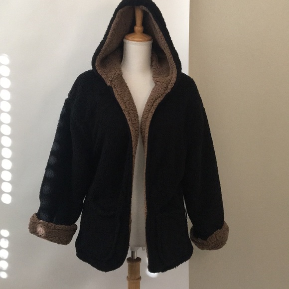 *1 LEFT*  Plush, REVERSIBLE & Soft Jacket Hoodie - Picture 7 of 8